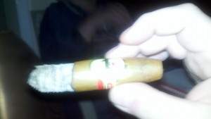 Baccarat Belicoso with ash